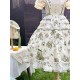 Mademoiselle Pearl Four Leaf Clover and Lime Blouse Apron Overdress JSK and Ops(Reservation/2 Colours/Full Payment Without Shipping)